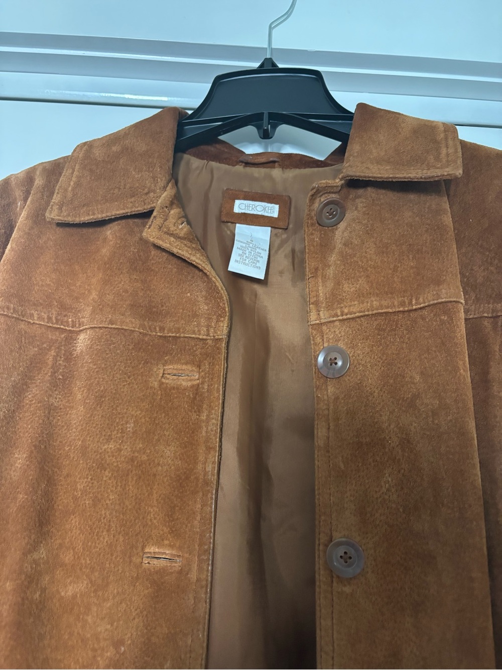 Cherokee Brown Suede Button-Front Jacket - Picture 3 of 5